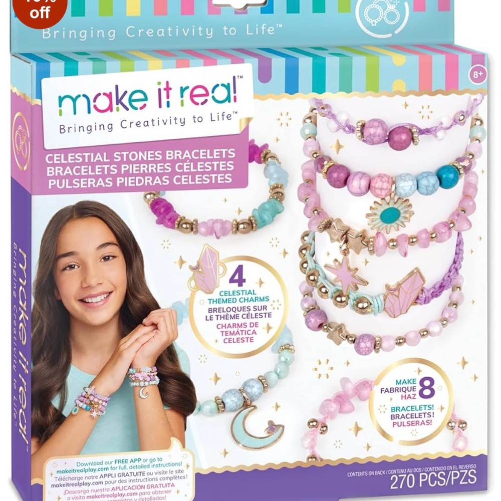 Make It Real Celestial Stones Bracelet Kit NWT